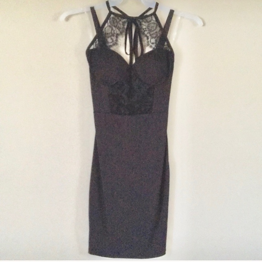 STRIKING SEXY BLACK SLIP DRESS S M L π BTQ. - Picture 4 of 7